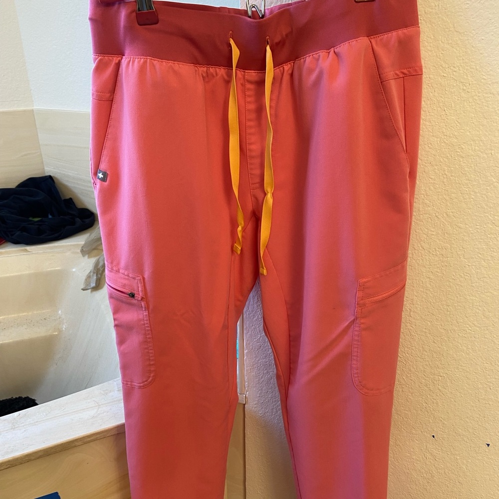 Figs Neon Pink Scrub Bottoms
